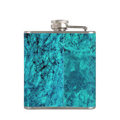 多くの混合/迷路の線を持つブルーデジタルアート フラスク (裏面)