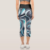 多くの渦巻き絵を描の注流デザイン カプリレギンス (裏面)