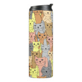 多くの猫カラフルデザイン熱タンブラー タンブラー (回転左)