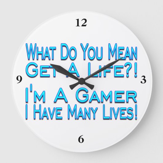 多くの生命ゲーマー ラージ壁時計 (正面)