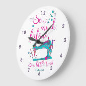 多くの生地を縫います少し時間の裁縫を縫って下さい ラージ壁時計 (傾斜)