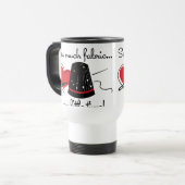 多くの生地を縫って下さい トラベルマグ (正面左)