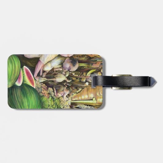 多くの男性と多くのメロン ラゲッジタグ (裏面横)