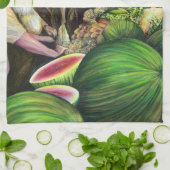 多くの男性、多くのメロン、ブダペスト キッチンタオル (折り畳み)