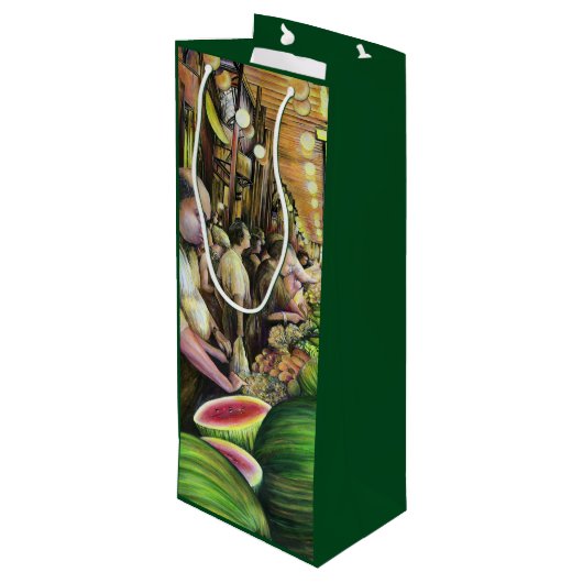 多くの男性、多くのメロン、ブダペスト ワインギフトバッグ (裏面アングル)