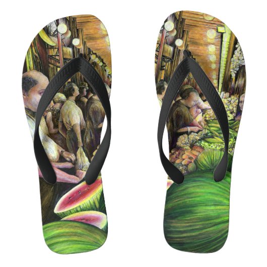 多くの男、多くのメロン、ブダペスト ビーチサンダル (フットベッド)