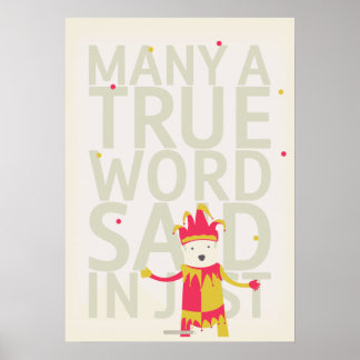 多くの真実の言葉が冗談で言った ポスター