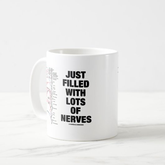 多くの神経(自律神経)が充満している コーヒーマグカップ (正面左)