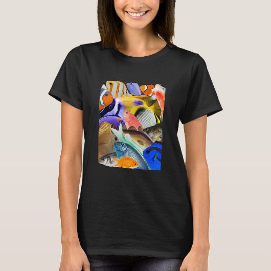 多くの種類の魚 Tシャツ (正面)