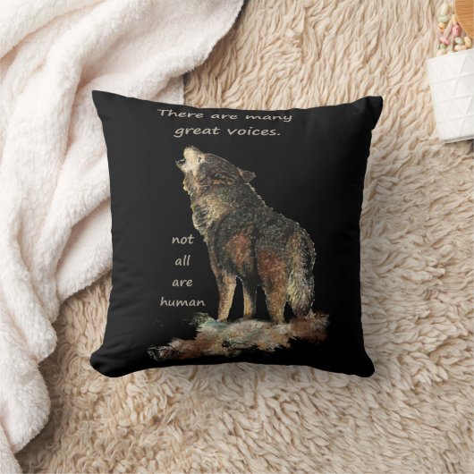 多くの素晴らし声オ感動的オカミ引用文 クッション (ブランケット)