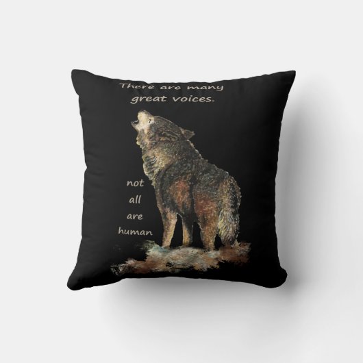 多くの素晴らし声オ感動的オカミ引用文 クッション (裏面)