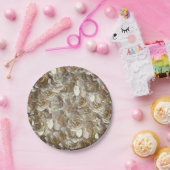 多くの美しいバラ花びら ペーパープレート (パーティー)