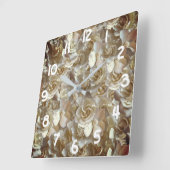 多くの美しい花びらのバラ スクエア壁時計 (傾斜)