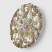 多くの美しい花びらのバラ ラージ壁時計 (傾斜)