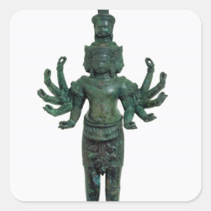 多くの腕および頭部、AngkorとのShiva スクエアシール