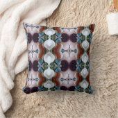 多くの色のシーガラス抽象芸術 クッション (ブランケット)