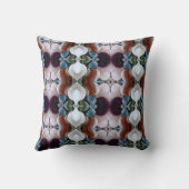 多くの色のシーガラス抽象芸術 クッション (裏面)