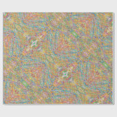 多くの色のファンタジーのような柔らかい砂絵 ラッピングペーパー (フラット)