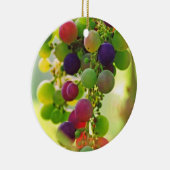 多くの色のブドウ セラミックオーナメント (右)