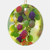 多くの色のブドウ セラミックオーナメント (左)