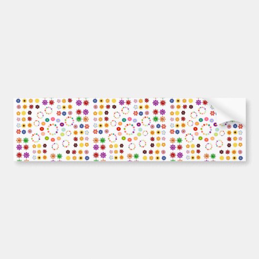 多くの花 バンパーステッカー (正面)