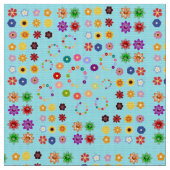 多くの花 ファブリック (クローズアップ)