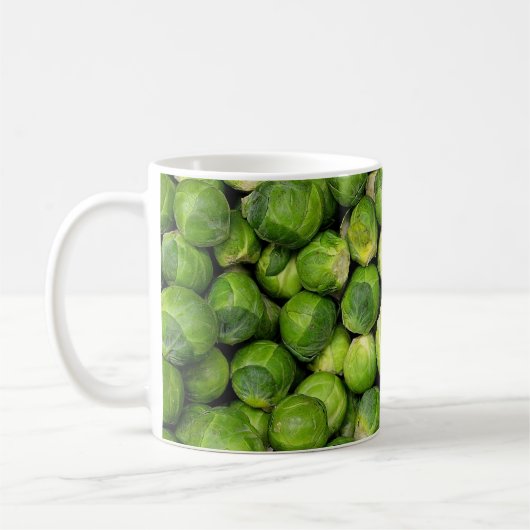 多くの芽キャベツ コーヒーマグカップ (左)