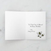 多くの蜂のハッピーバースデーカード カード (内部)