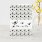 多くの蜂のハッピーバースデーカード カード (黄色い花)