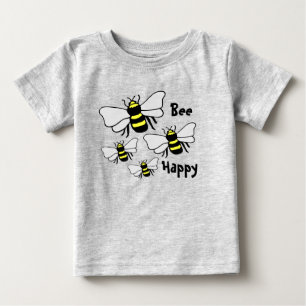 多くの蜂の"蜂の幸せな"幼児のティー ベビーTシャツ