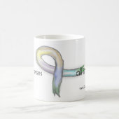 多くの見えない病気の認識度のリボンのマグ コーヒーマグカップ (中央)
