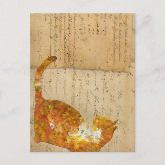 多くの言葉の猫 ポストカード (正面)