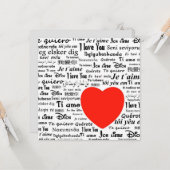 多くの言語で愛のカード カード (正面/裏面インサイチュ)