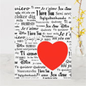 多くの言語で愛を伝える カード (黄色い花)