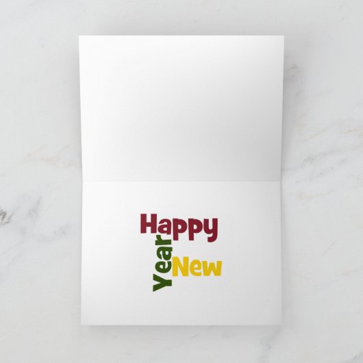 多くの言語で新年を迎える カード (内部)