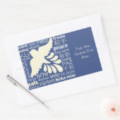 多くの言語でPEACEカスタムシール 長方形シール (封筒)