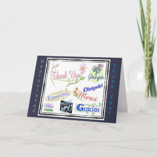 多くの言語のありがとう サンキューカード