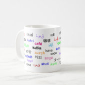 多くの言語のコーヒー、 コーヒーマグカップ (正面左)