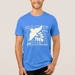 多くの言語のシャツとジャケットでPEACE トライブレンドＴシャツ