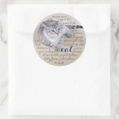 多くの言語の猫 ラウンドシール (バッグ)