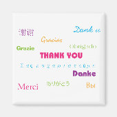 多くの言語の磁石にありがとう マグネット (正面)