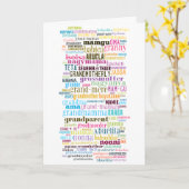 多くの言語の祖母がデイカードを持つ カード (黄色い花)