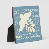 多くの言語のPEACEプラーク フォトプラーク (正面)