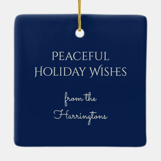 多くの言語カスタムなオーナメントの平和 セラミックオーナメント (裏面)