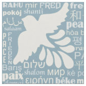 多くの言語カスタムな色の生地の平和 ファブリック (クローズアップ)