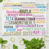 多くの言語台所タオルの祖母 キッチンタオル (折り畳み)