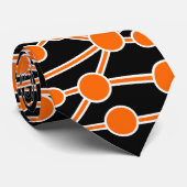 多くの道路IIオレンジ&ホワイトの黒 ネクタイ (ロール)