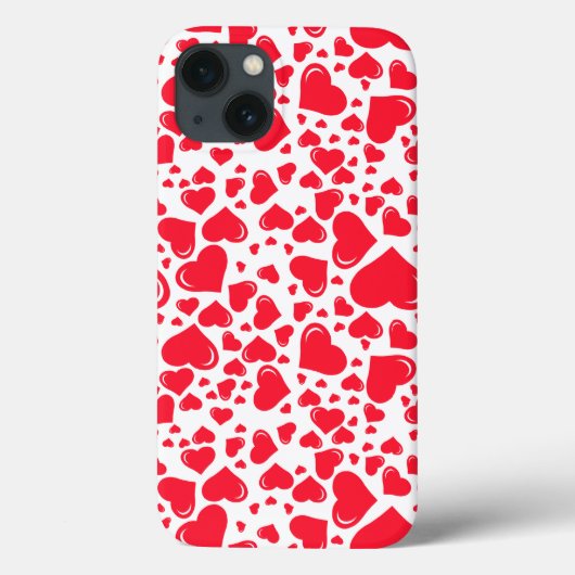 多くの違う赤いハートバレンタインデー Case-Mate iPhoneケース (裏面)