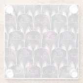 多くの銀河系猫パターン ガラスコースター (裏面)