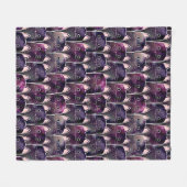 多くの銀河系猫パターン フリースブランケット (正面(横))